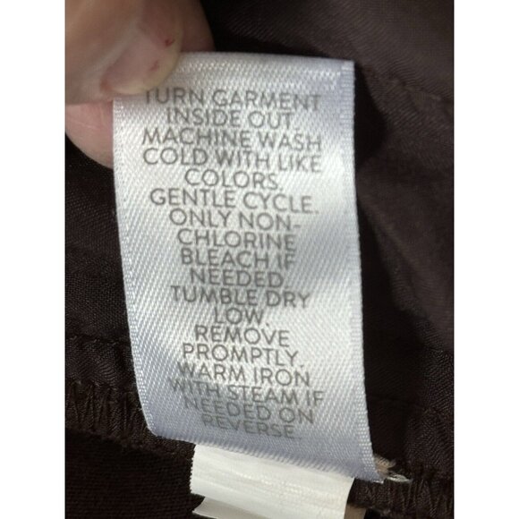 J. Jill Women Essential Cotton-Stretch Pant Size 16 Brown Pull On Minimalist - Picture 7 of 9